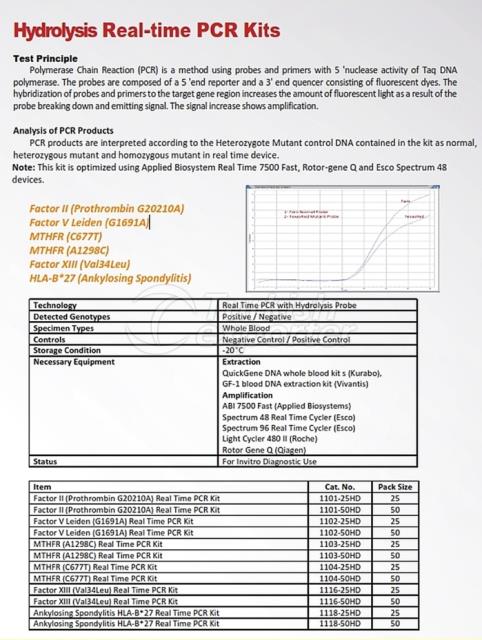 Human Health Diagnostic Products