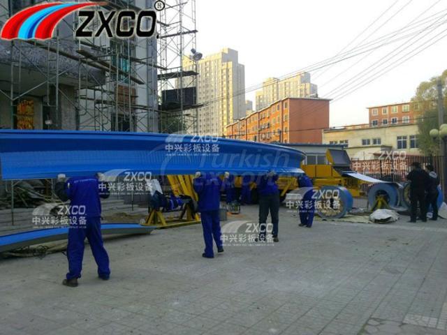 No-girder super k span mic120/240 arch roof plate cold roll forming machine