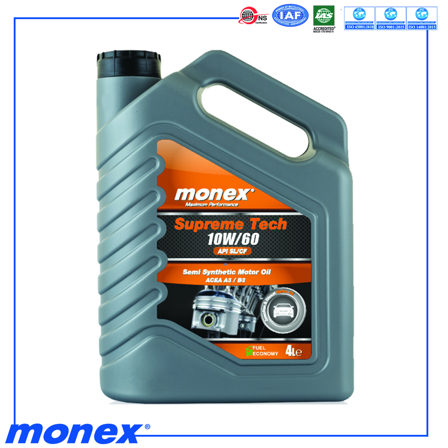 Monex 10W60 شبه الاصطناعية API / ACEA