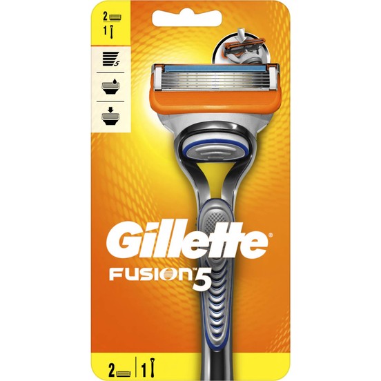 gillette fusion5 men's razor blade 1handle + 2 refill 