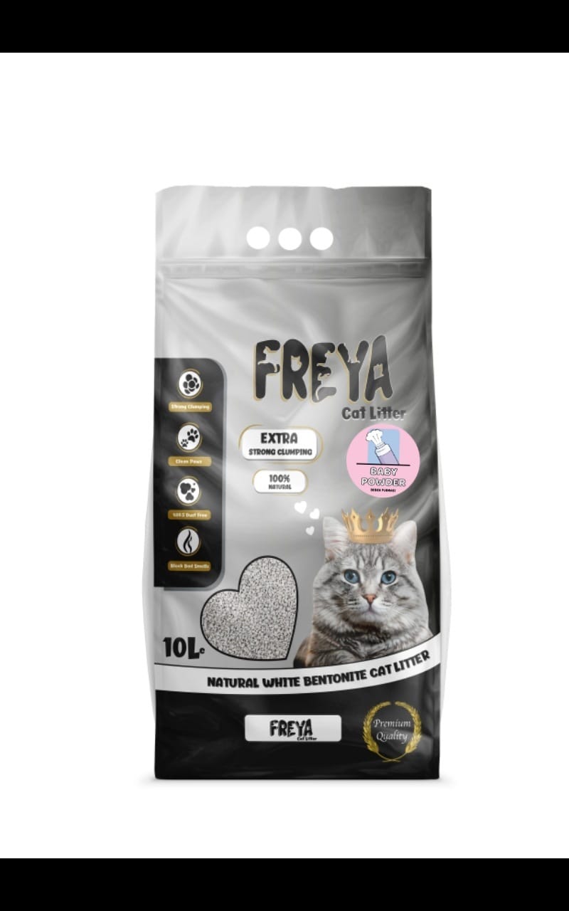 FREYA LITIÈRE POUR CHAT POUDRE POUR BÉBÉ 5 LT ET 10 LT