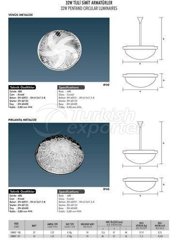 Luminárias Circulares de 32W Pentand