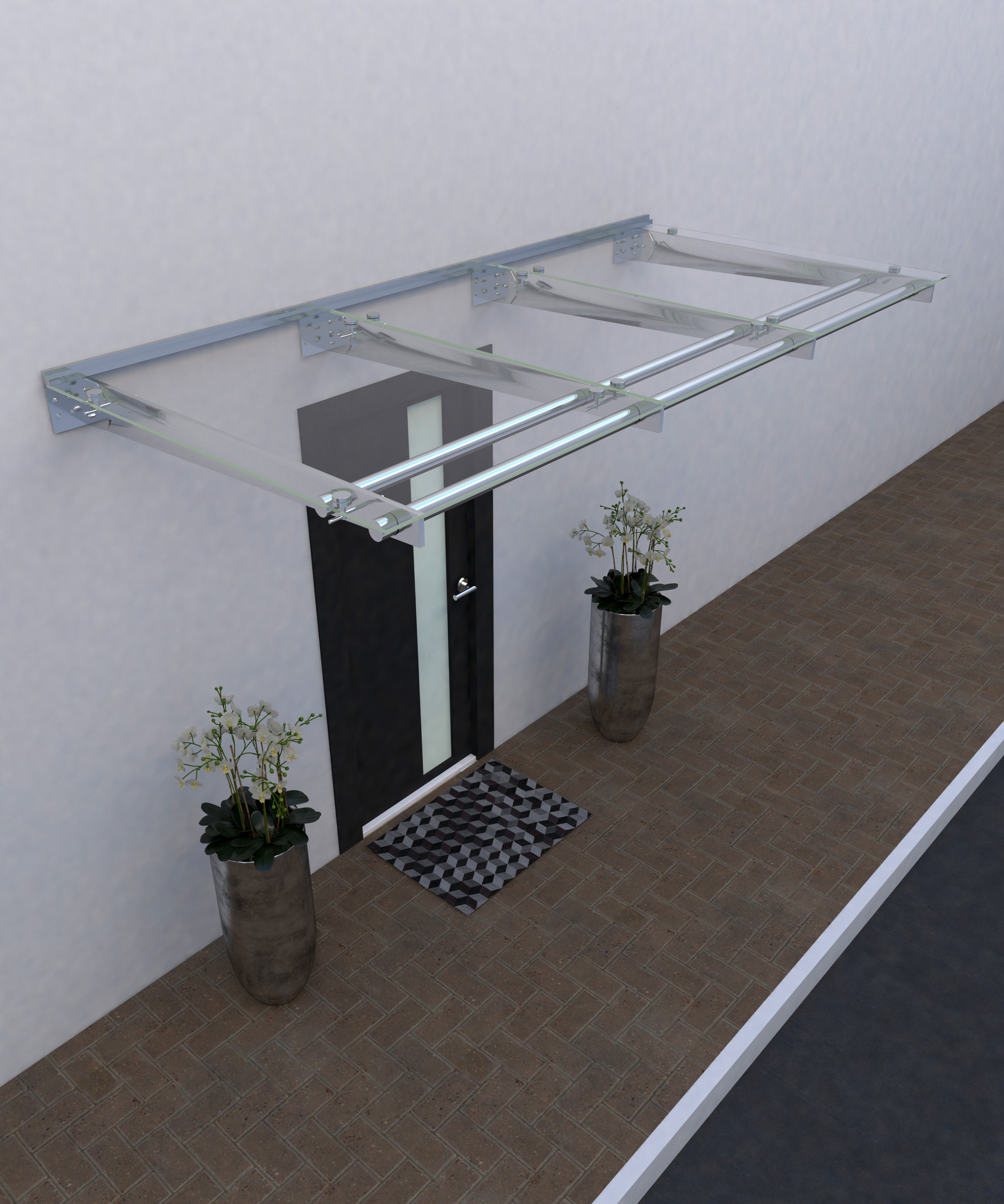 Stainless Steel Glass Canopy London