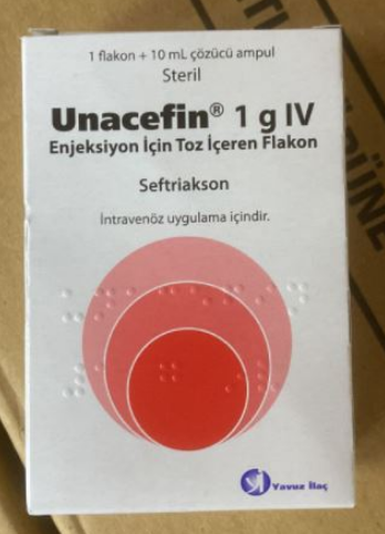 Unacefin 1gr IV available in stock