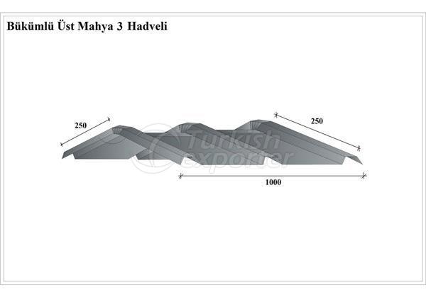 Panels with 3 Upper Ridge Tile