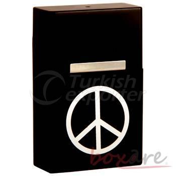 Barış Sembolü Siyah Plastik Sigara Kutusu Kısa 542 1
