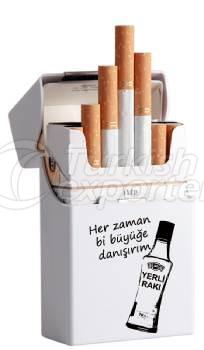Yerli Rakı Beyaz Plastik Sigara Kutusu Kısa  1