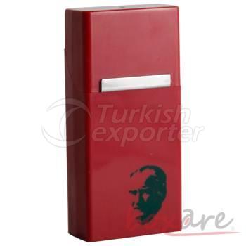 Atatürk Siluetli Bordo Plastik Sigara Kutusu Uzun Dar Slim 597 1