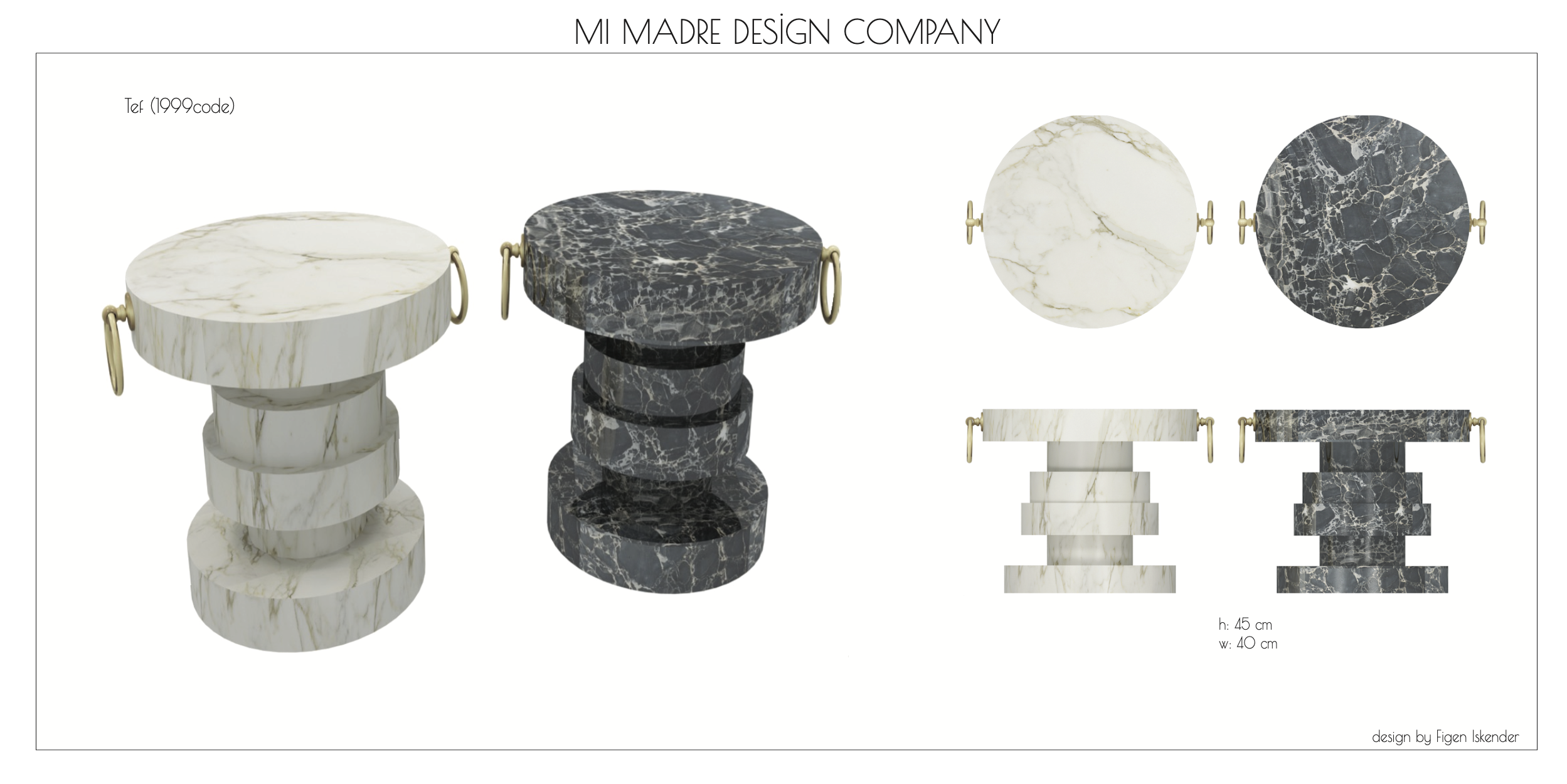 Marble side tables