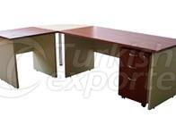 Ceylin Officer Table L Type - Laminado