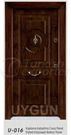 Steel Door Walnut Panel U 016