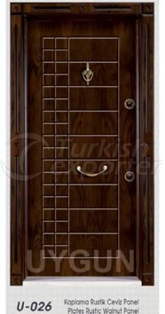 Steel Door Walnut Panel U 026