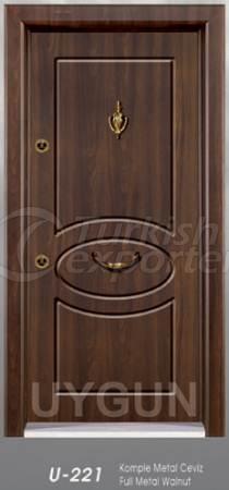 Steel Door Walnut Panel U 221
