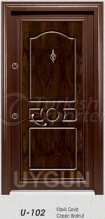 Steel Door Walnut Serie U 102
