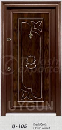 Steel Door Walnut Serie U 105