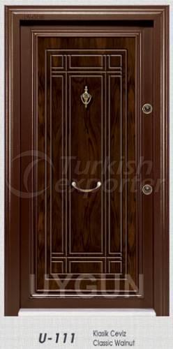 Steel Door Walnut Serie U 111