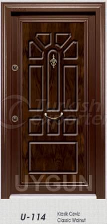Steel Door Walnut Serie U 114