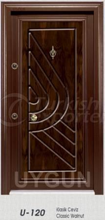Steel Door Walnut Serie U 120