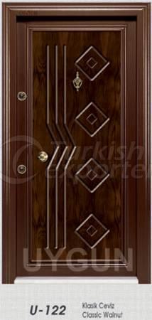 Steel Door Walnut Serie U 122
