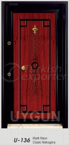 Steel Door Mahogany U 136
