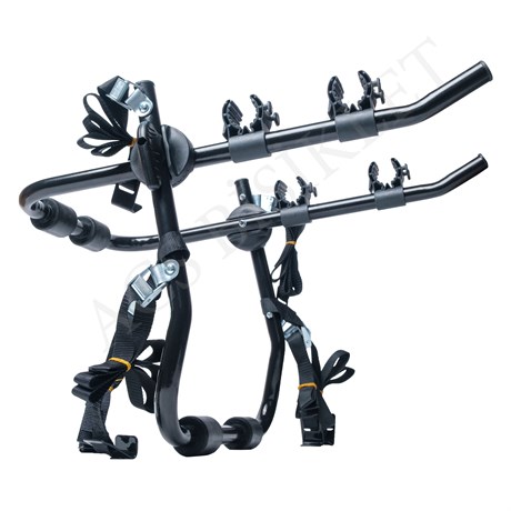 BICYCLE CARRIER FOR 2 BIKES WITH CLAMPS AND PLASTIC GEAR