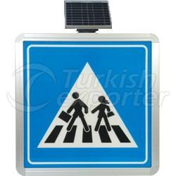 Güneş Enerjili İnce Özel Yüzey Aydınlatmalı Okul Geçidi Levhası