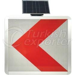 Güneş Enerjili İnce Özel Yüzey Aydınlatmalı Tehlikeli Viraj Levhası