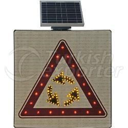 Güneş Enerjili (Solar) Ledli Dönel Kavşak Levhası