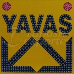 Güneş Enerjili (Solar) Ledli Spotlu ve Oklu Yavaş Levhası (80 x 80)