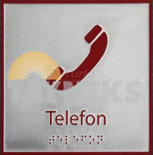 Görme Engelliler İçin Kabartma Telefon Levhası