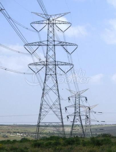اعمدة خطوط نقل الطاقة الكهربائية