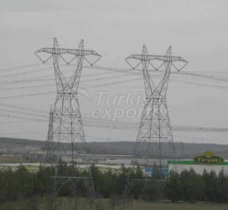 اعمدة خطوط نقل الطاقة الكهربائية