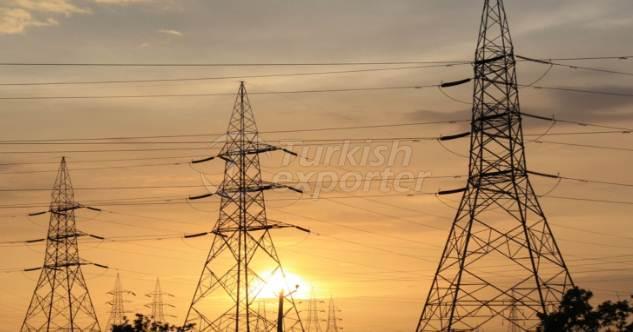 اعمدة خطوط نقل الطاقة الكهربائية