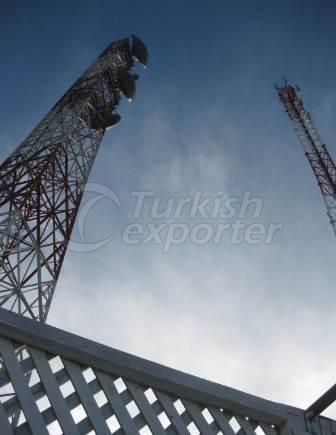 اعمدة سحب هوائيات شبكات موبايل