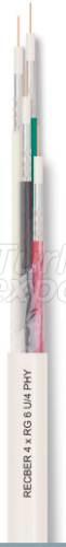 Koaksiyel 75 OHM Multi Koaksiyel 4xRG 6 U-4 PHY