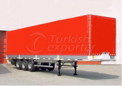 Semi Trailer with Sliding Side Curtain