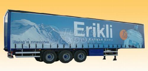 Semi Trailer with Sliding Side Curtain