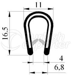 Pvc Edge Protector Sealing Profile P1.032