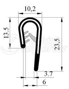Pvc Edge Protector Sealing Profile P1.041