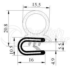 Pvc Edge Protector Sealing Profile Y1.014