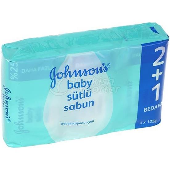 Johnsons baby milk soap eco pack