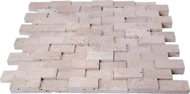 2,3x4,8 Cubic Brick Light Travertine