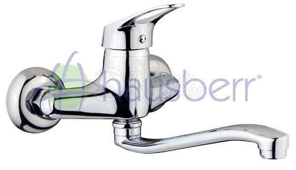 HB307 Genuine 40mm Wall Mounted Single Lever Kitchen Sink Mixer
