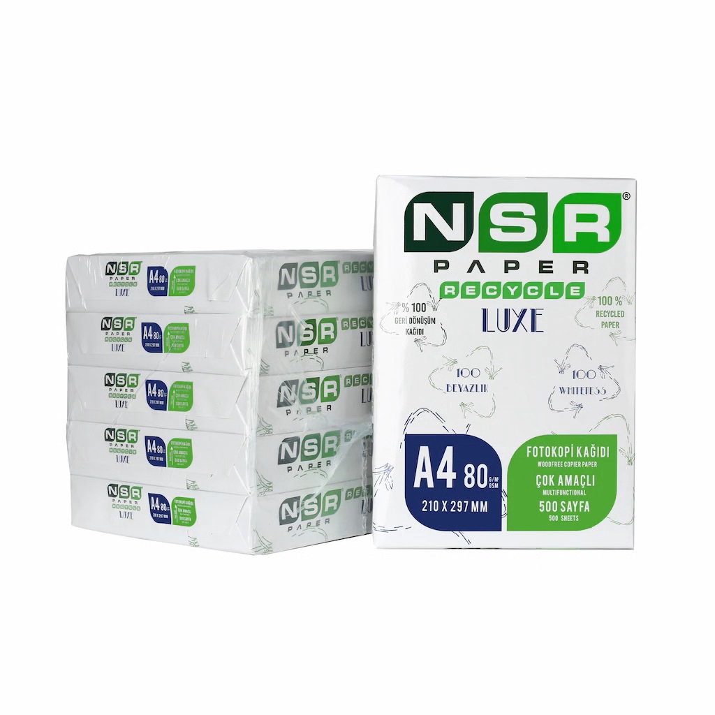 NSR PAPER RECYCLE LUXE ISO 100 /CIE 147 WHITENESS 80 GSM 