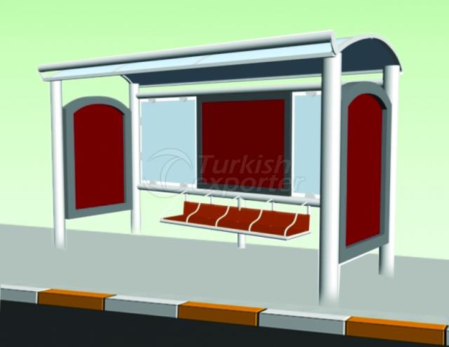 Triple Billboard Bus Stops