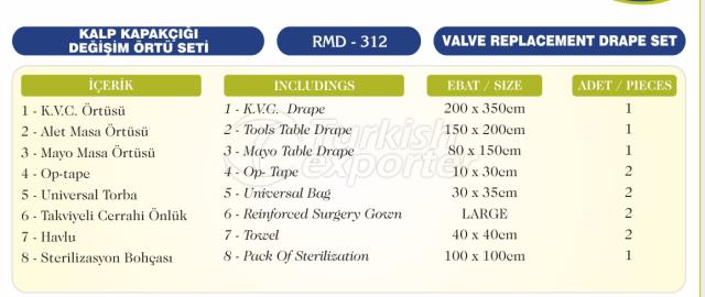 VALVE REPLACEMENT DRAPE SET