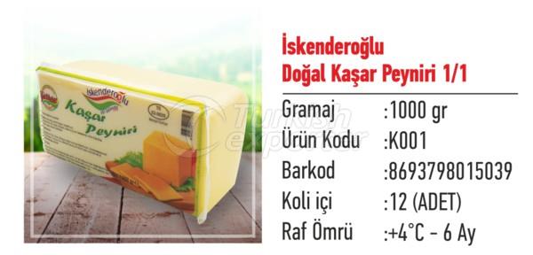 Doğal Kaşar Peyniri 1000Gr