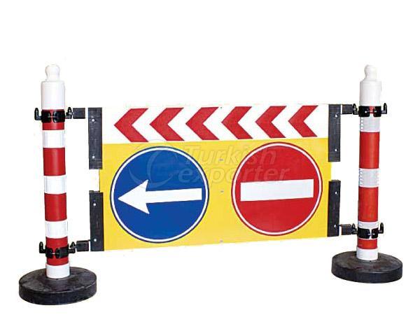 Warning Barriers with Posts