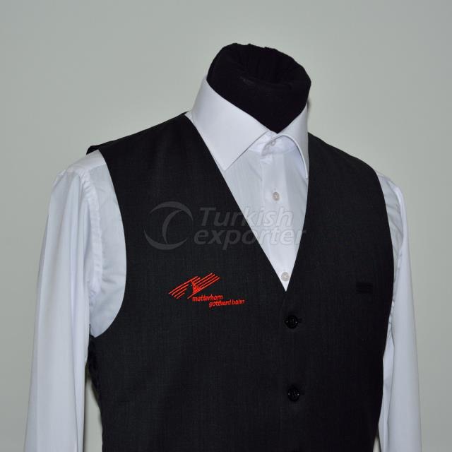 chest embroidered servicestaff vest