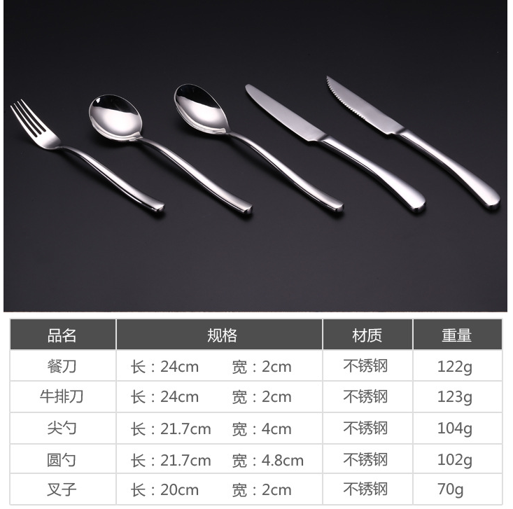 Stainless steel cutlery